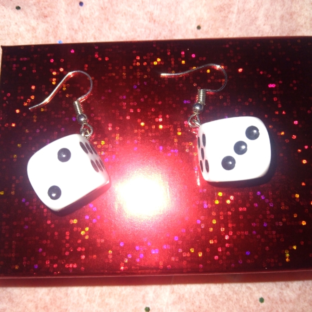Dangle Dice Earrings